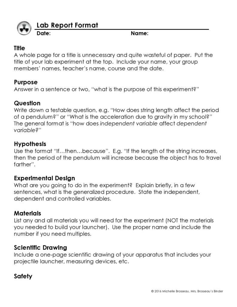 Useful Lab Report Examples Free Templates In Science Experiment