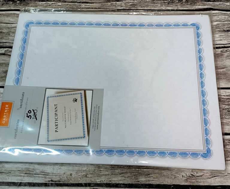 Gartner Studios Blank Certificates In Original Package Count Blue