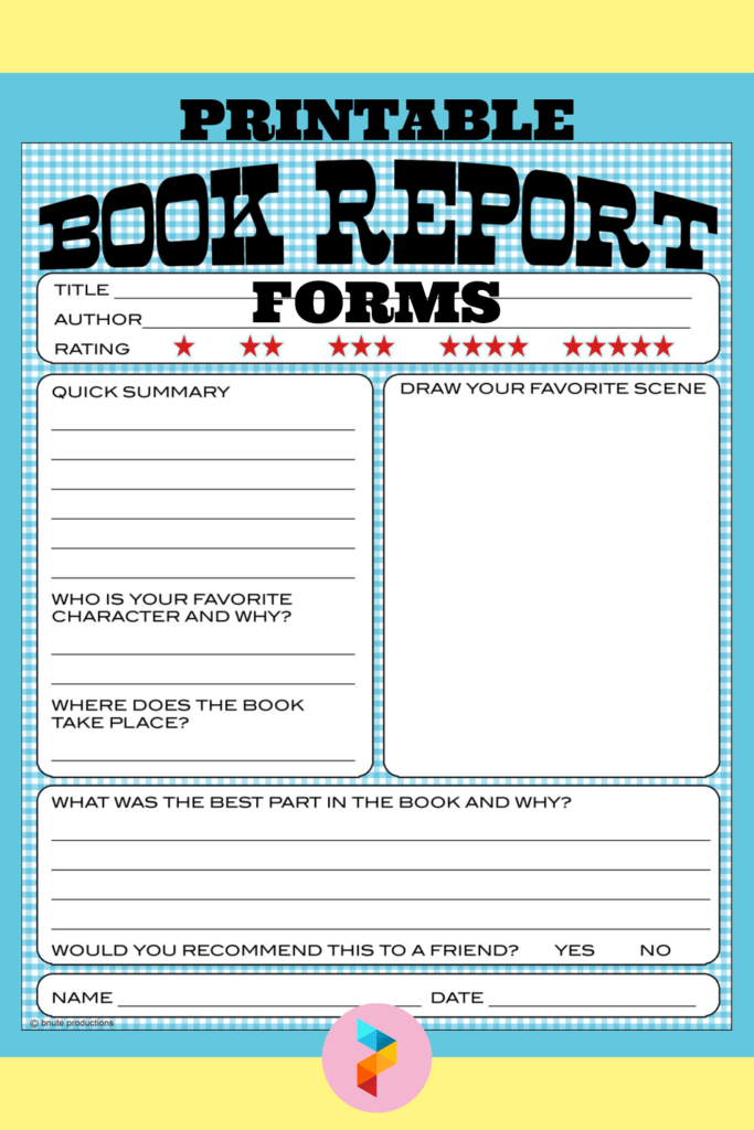 10 Best Free Printable Book Report Forms – Printablee