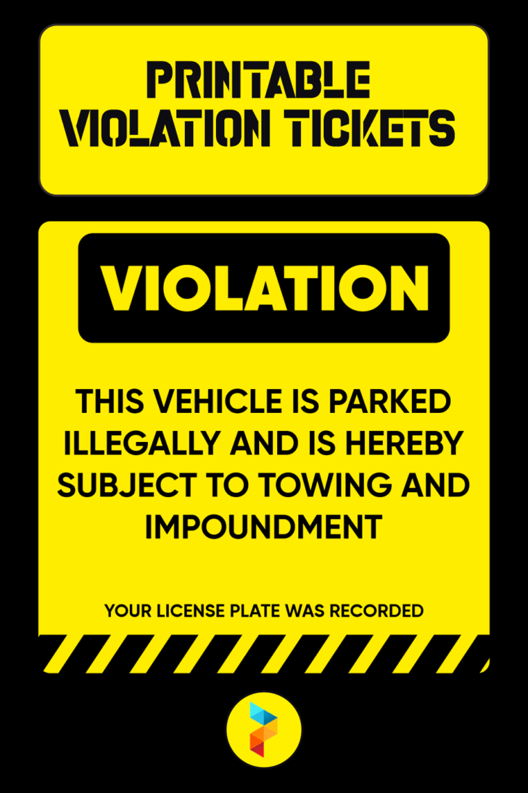 Blank Parking Ticket Template – Rebeccachulew.com