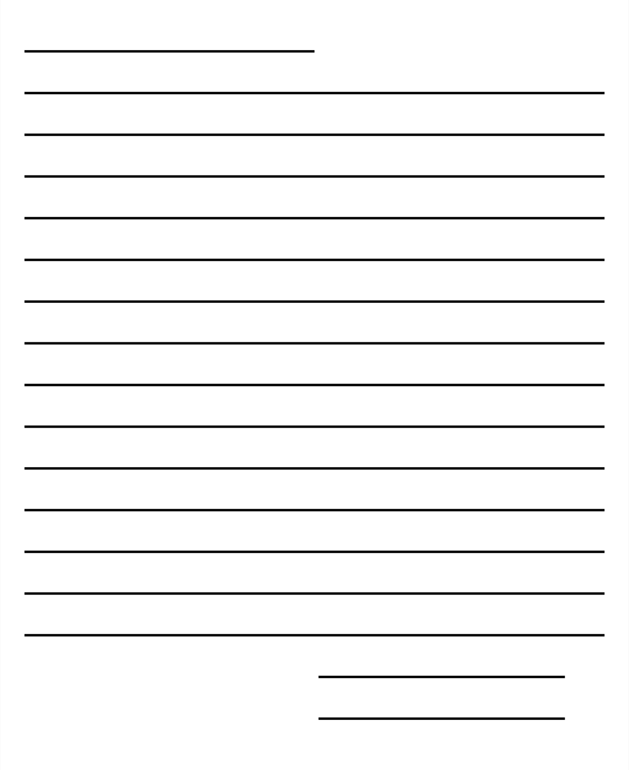 10 Best Printable Blank Letter Template – Printablee