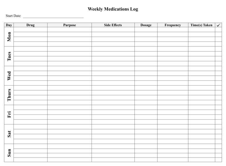 10 Best Printable Medication List For Adult Printablee 7353