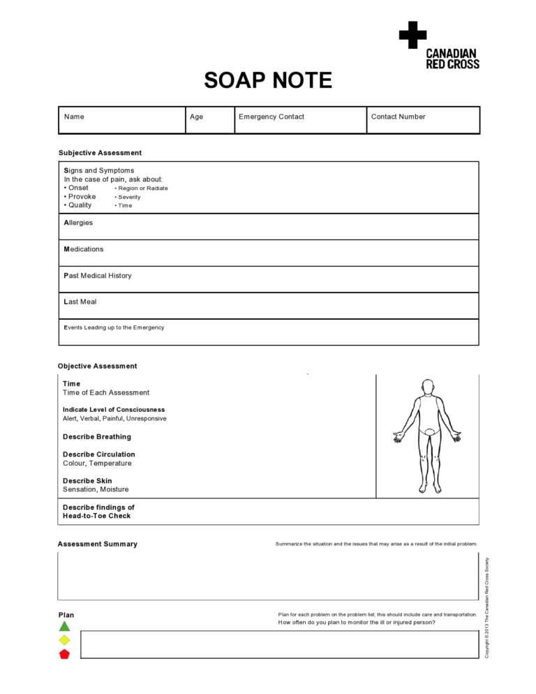 10 Blank SOAP Note Templates (+Examples) – TemplateArchive Throughout ...