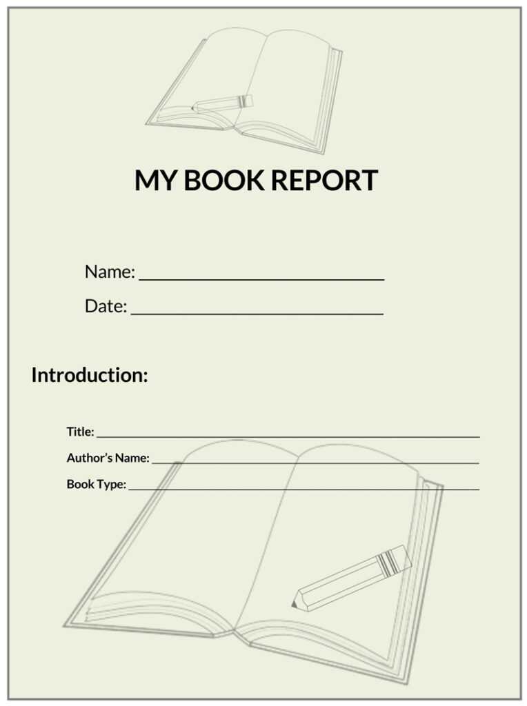 First Grade Book Report Template – Rebeccachulew.com