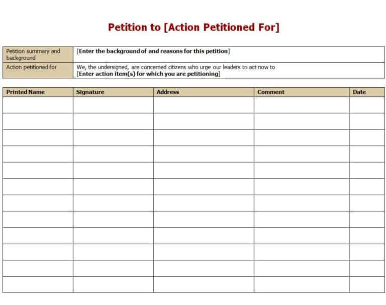 10+ Free Editable Petition Templates – Find Word Templates Inside Blank ...