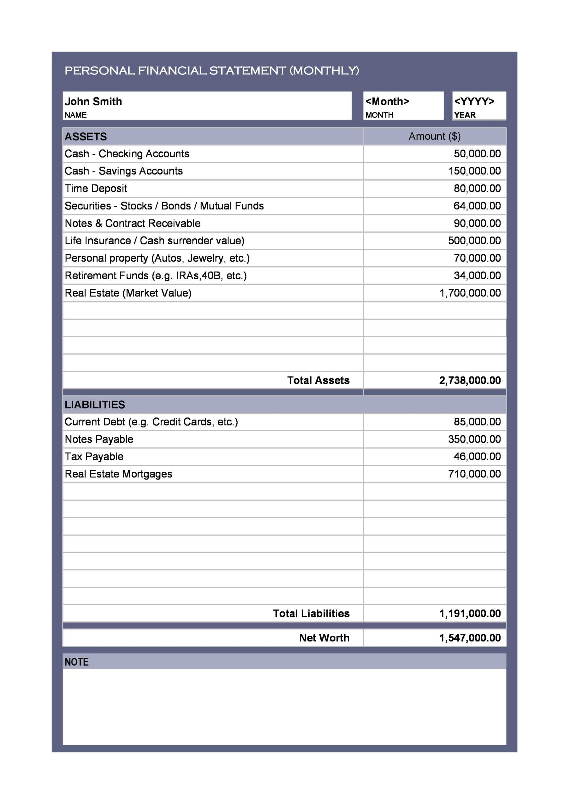 10 Free Financial Statement Templates Excel TemplateArchive With