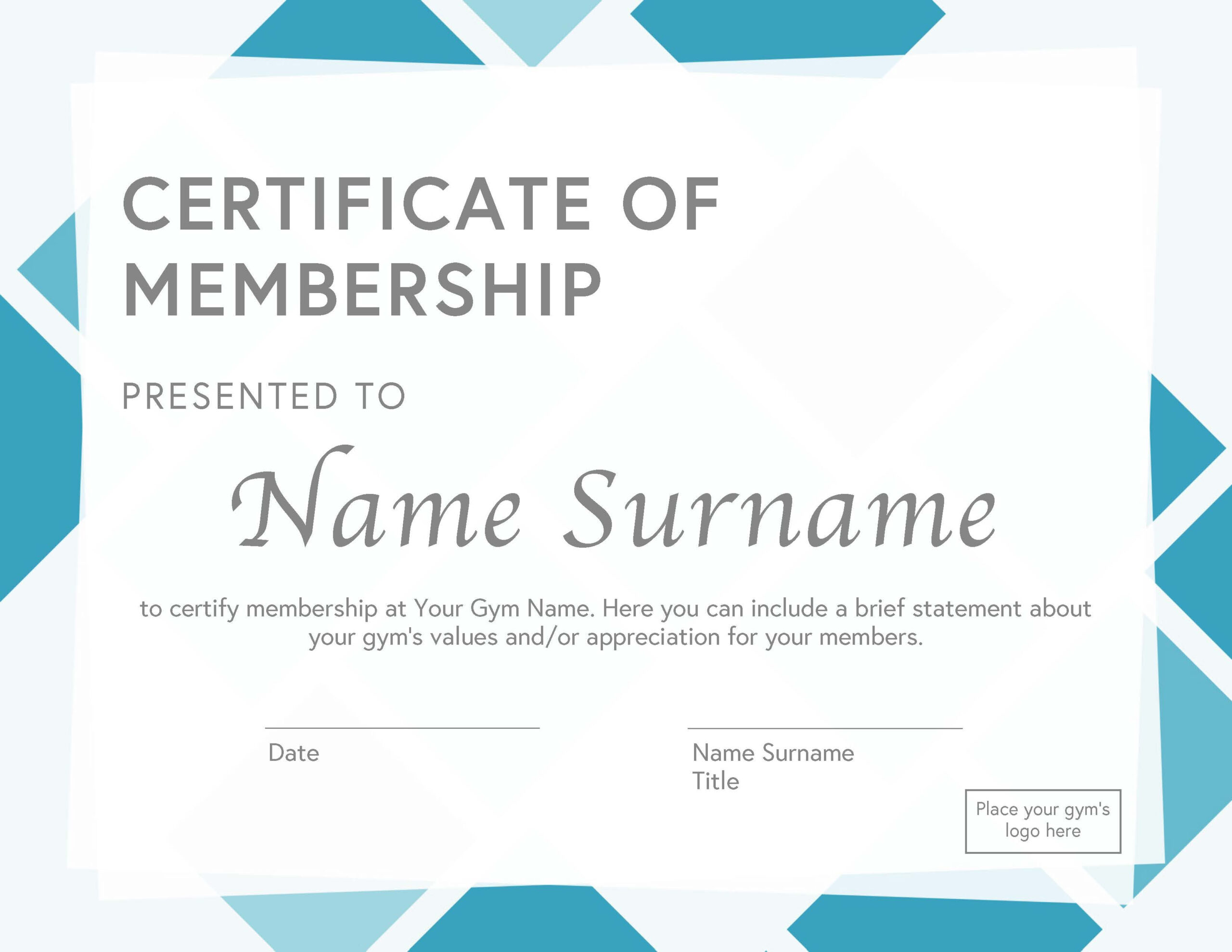 10 Free Membership Certificate Templates For Any Occasion For Running ...