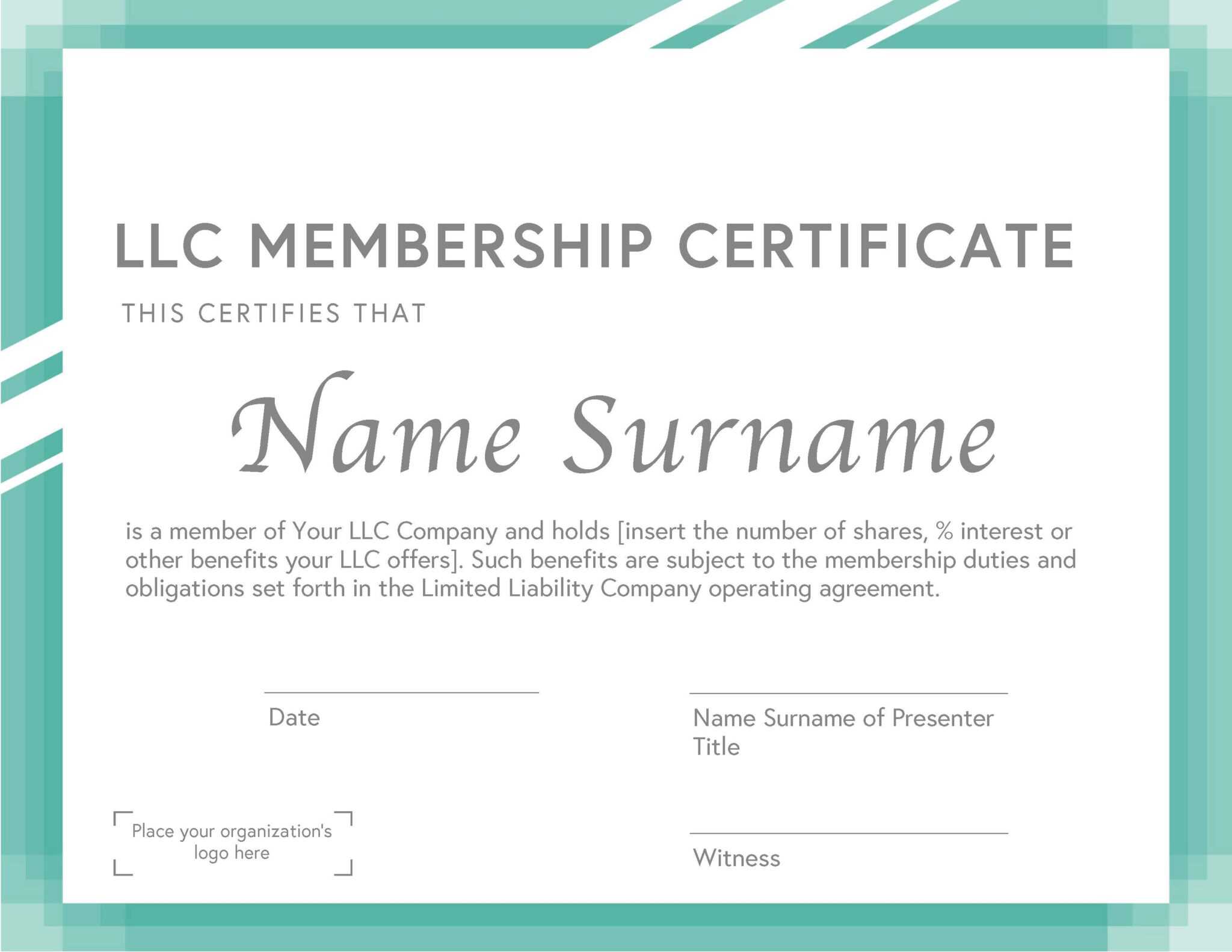 10 Free Membership Certificate Templates For Any Occasion Pertaining To Life Membership 0938