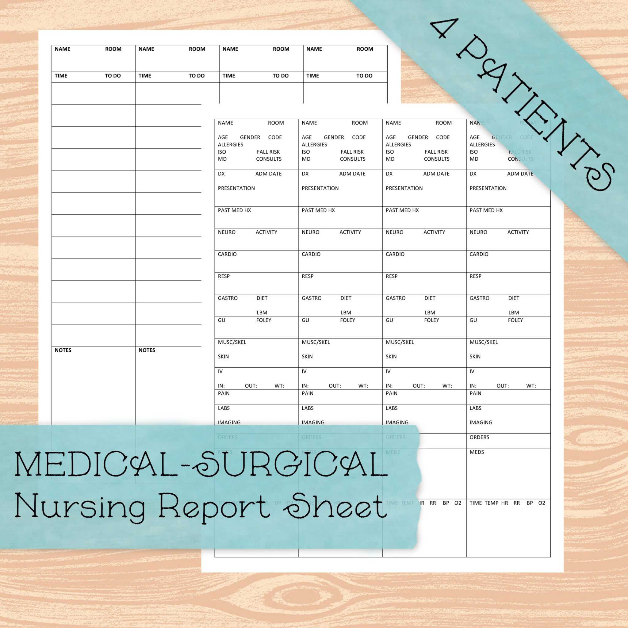 Med Surg Report Sheet Templates – Rebeccachulew.com