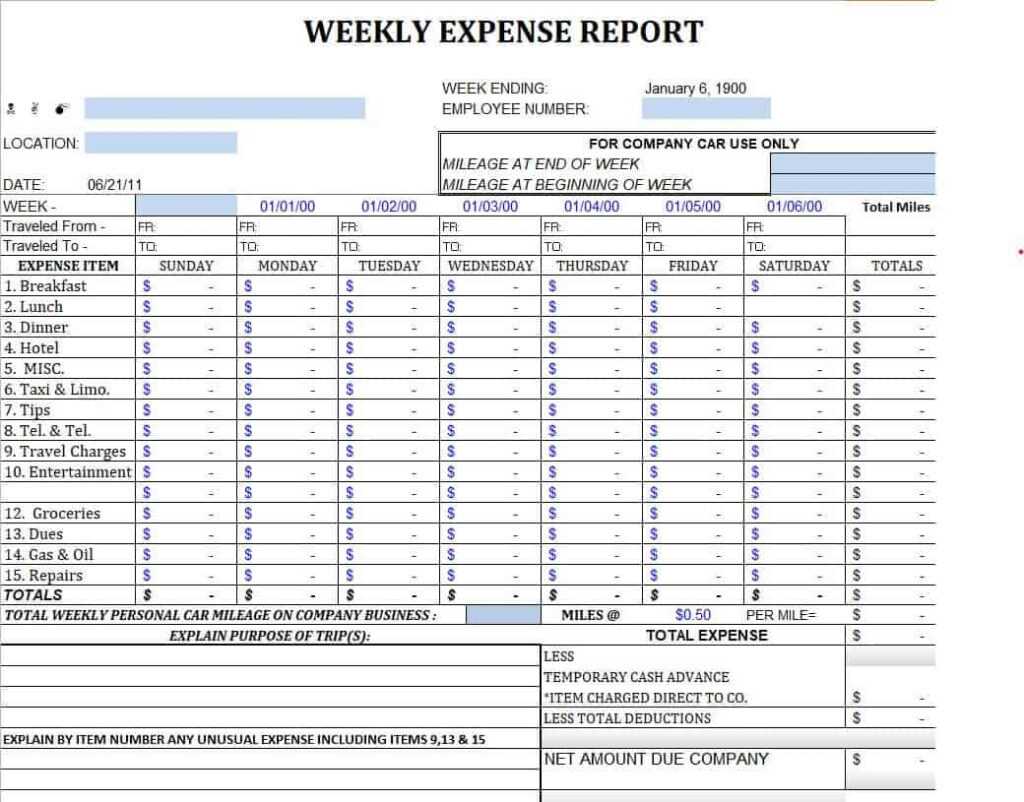 10-sample-weekly-report-templates-excel-word-pdf-writing