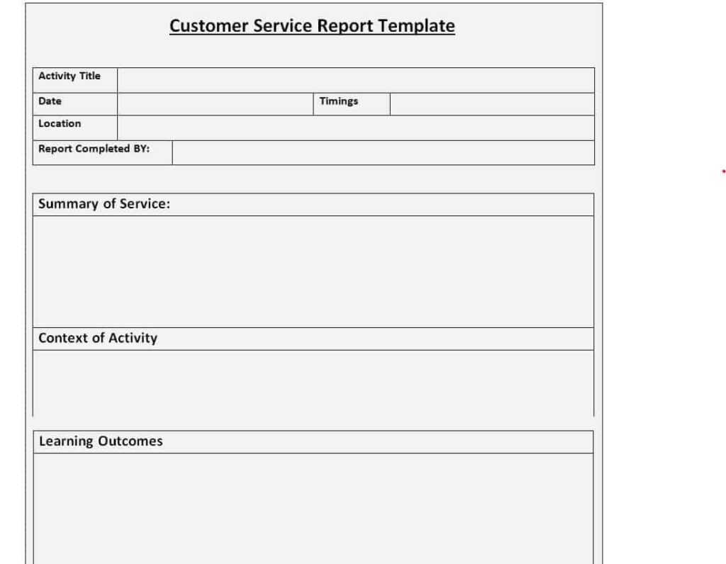 Customer Contact Report Template