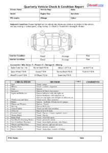 Truck Condition Report Template - Rebeccachulew.com