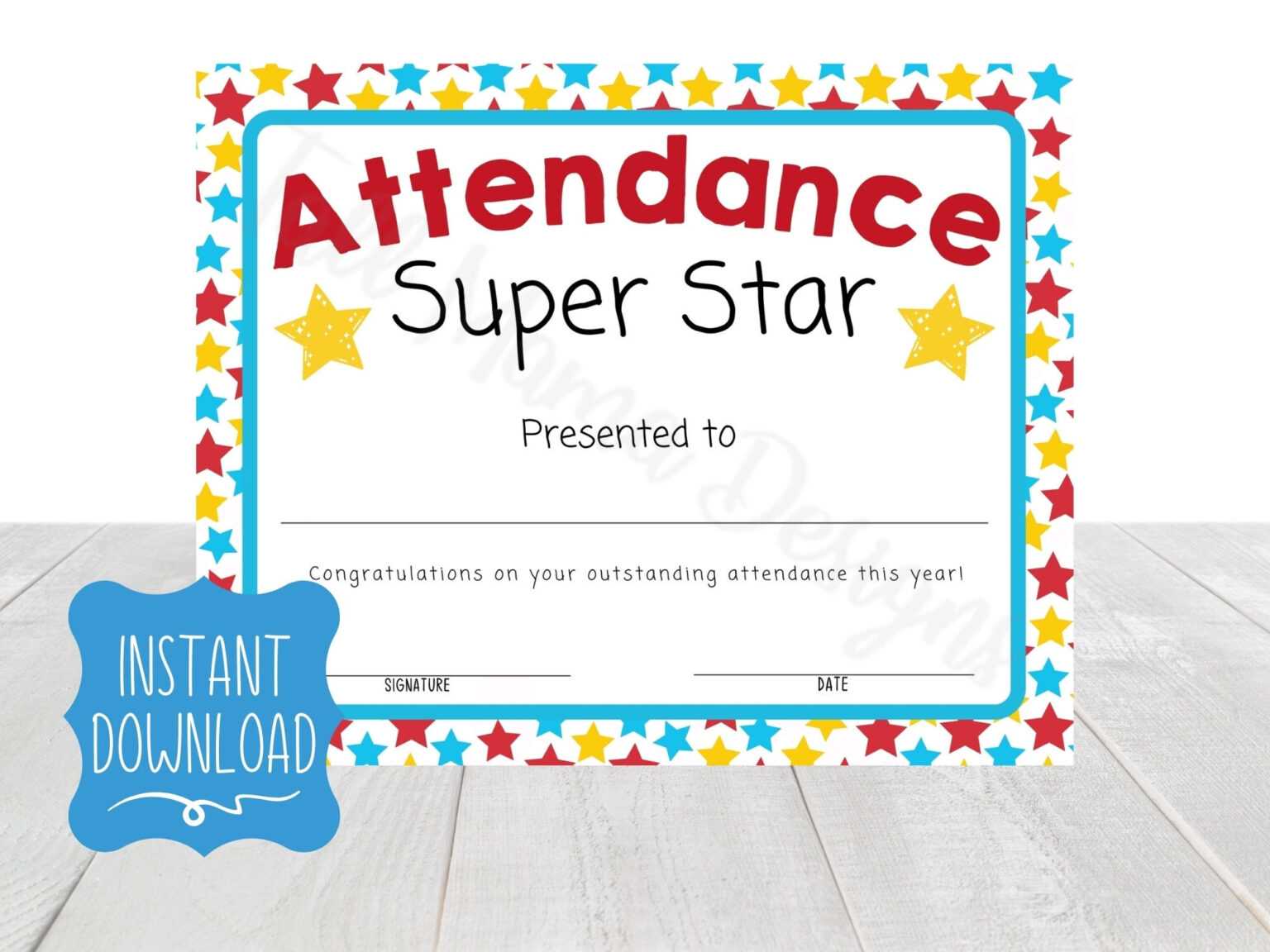 Star Award Certificate Template