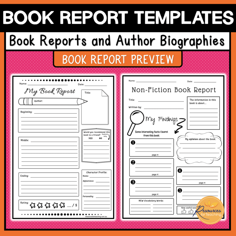 Biography Book Report Template – Rebeccachulew.com