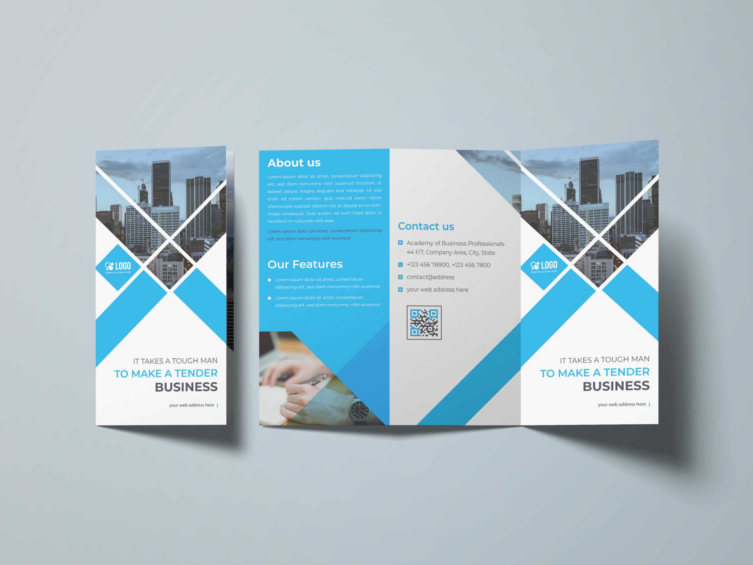 Business Tri-fold Brochure Template Within Tri Fold Brochure Template ...