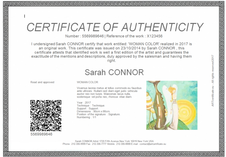 Certificate Of Authenticity Templates Design Tips Fake Detection