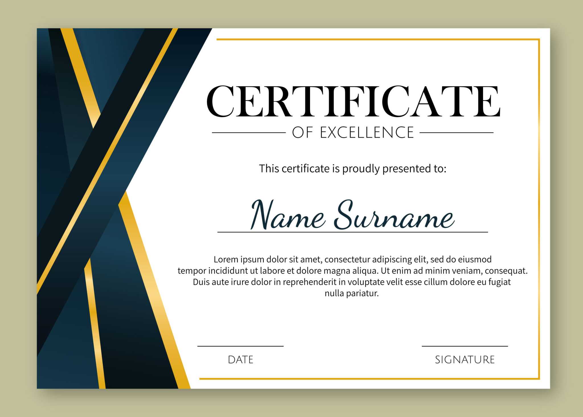 Certificate Of Excellence Template Free Download – Rebeccachulew.com