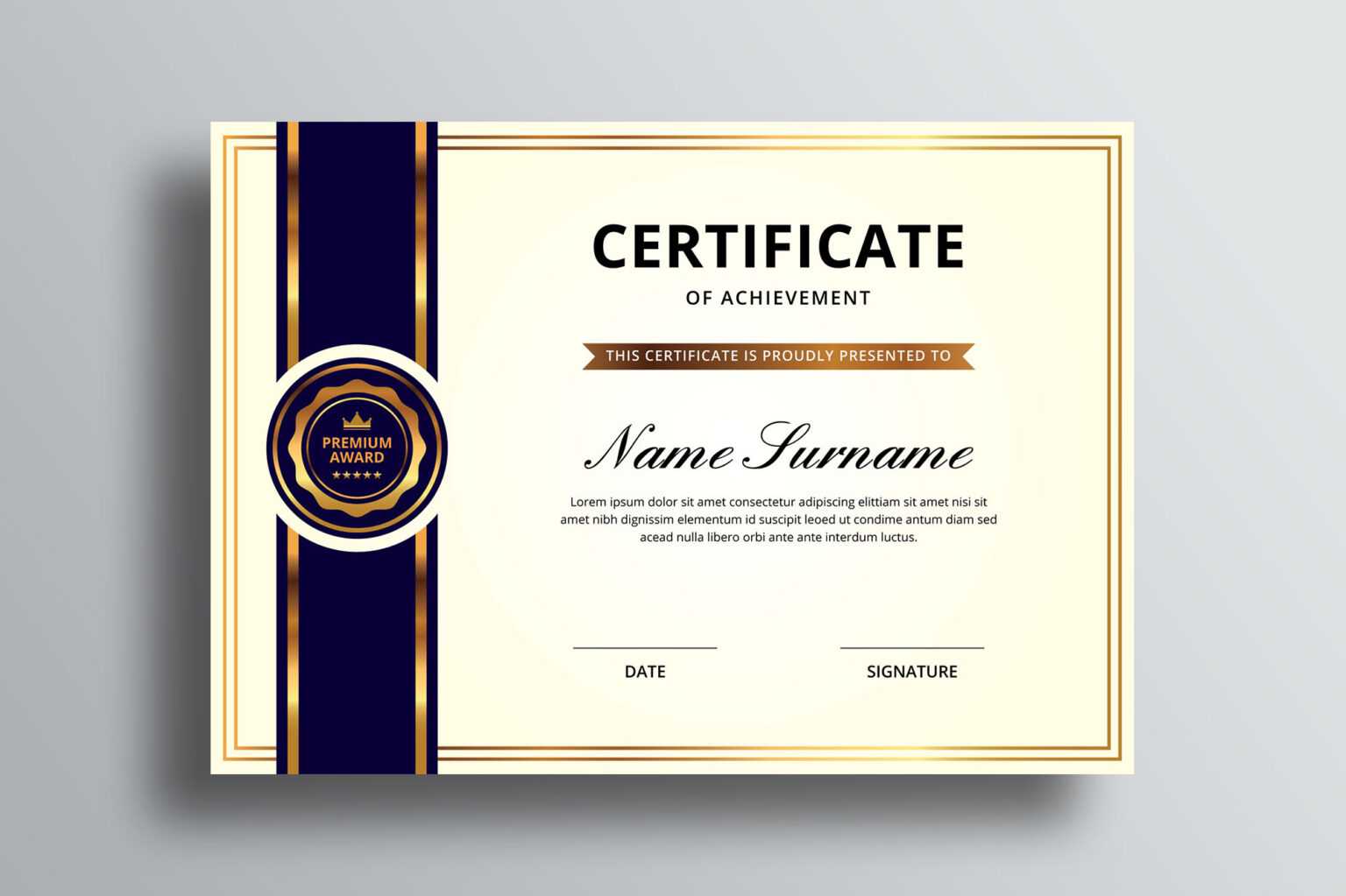 Certificate Of Acceptance Template