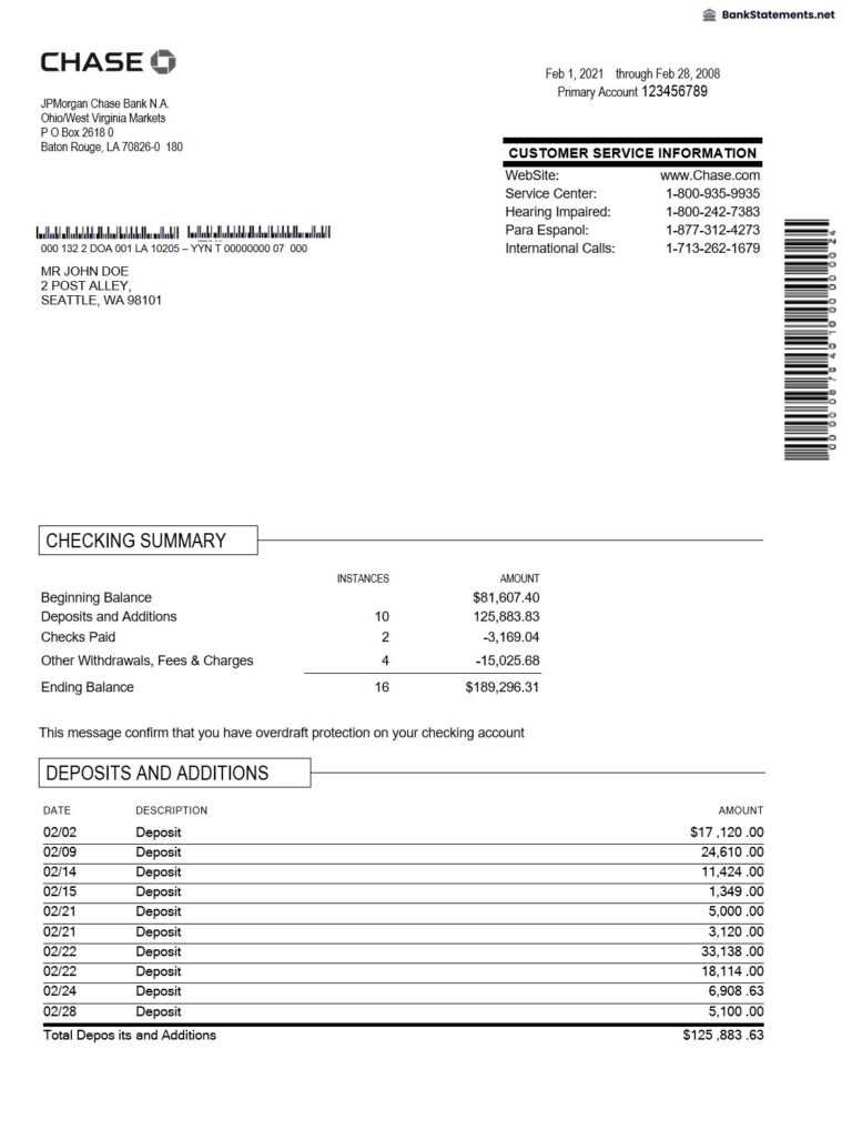 Blank Bank Statement Template Download 8421