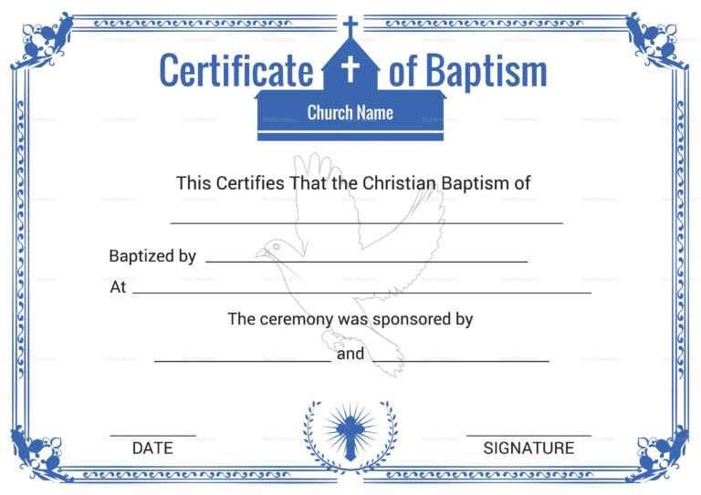 Christian Baptism Certificate Template – Rebeccachulew.com