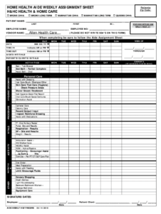 Nursing Assistant Report Sheet Templates – Rebeccachulew.com