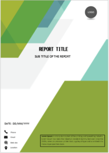 Report Cover Page Template Word