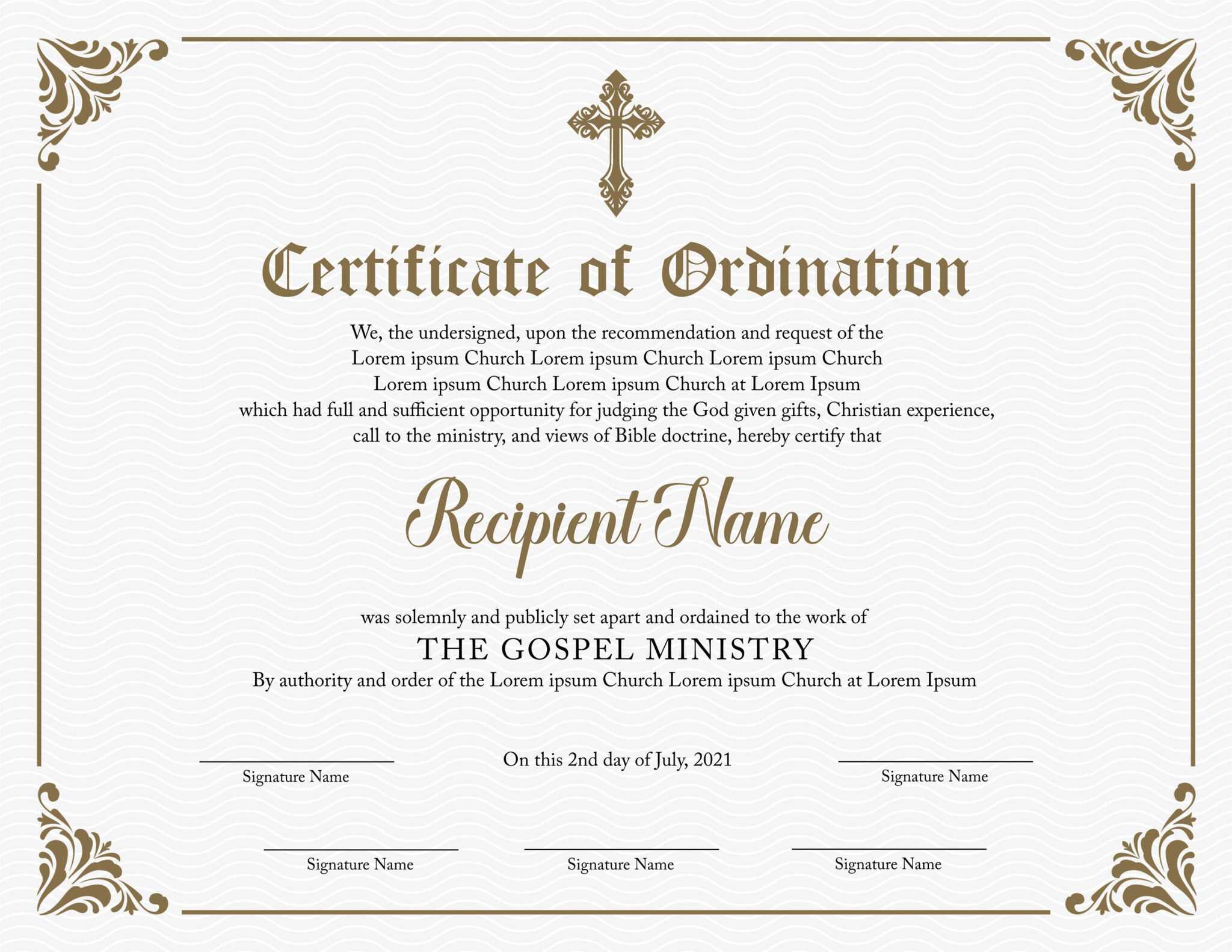 Ordination Certificate Templates – Rebeccachulew.com