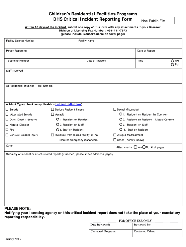 Emergency Incident Report Template Fill Out Sign Online DocHub For Serious Incident Report