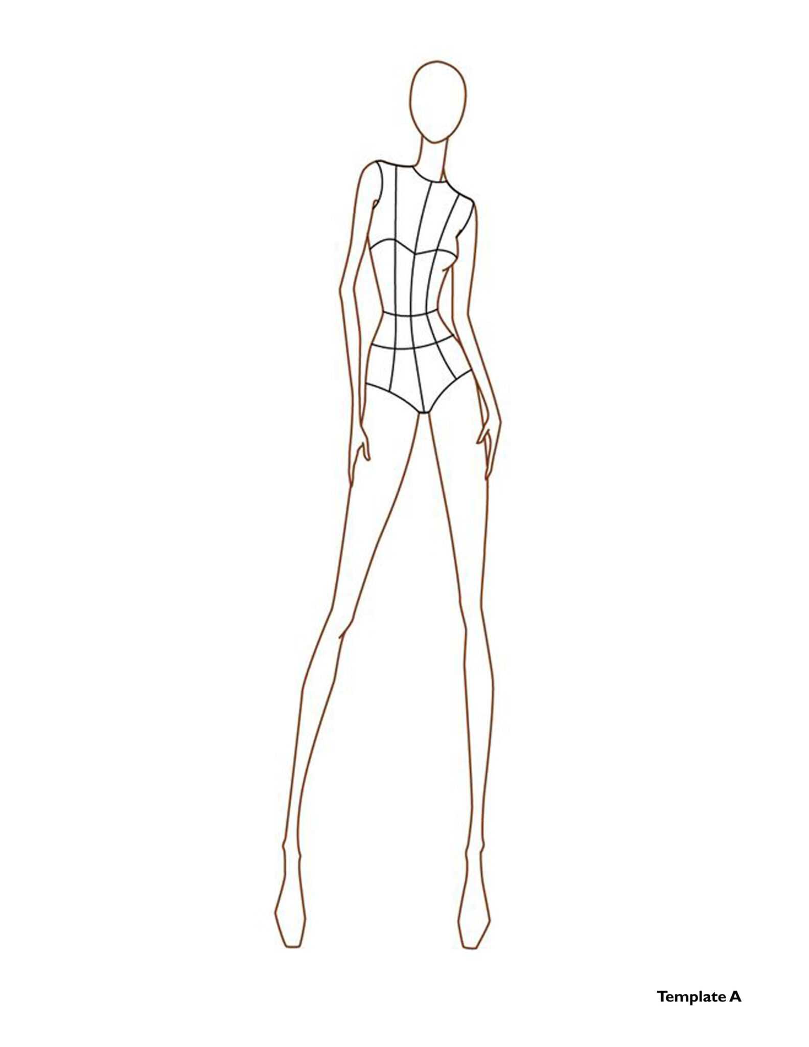 Fashion Illustration — Mabel The Fashion Muse In Blank Model Sketch ...