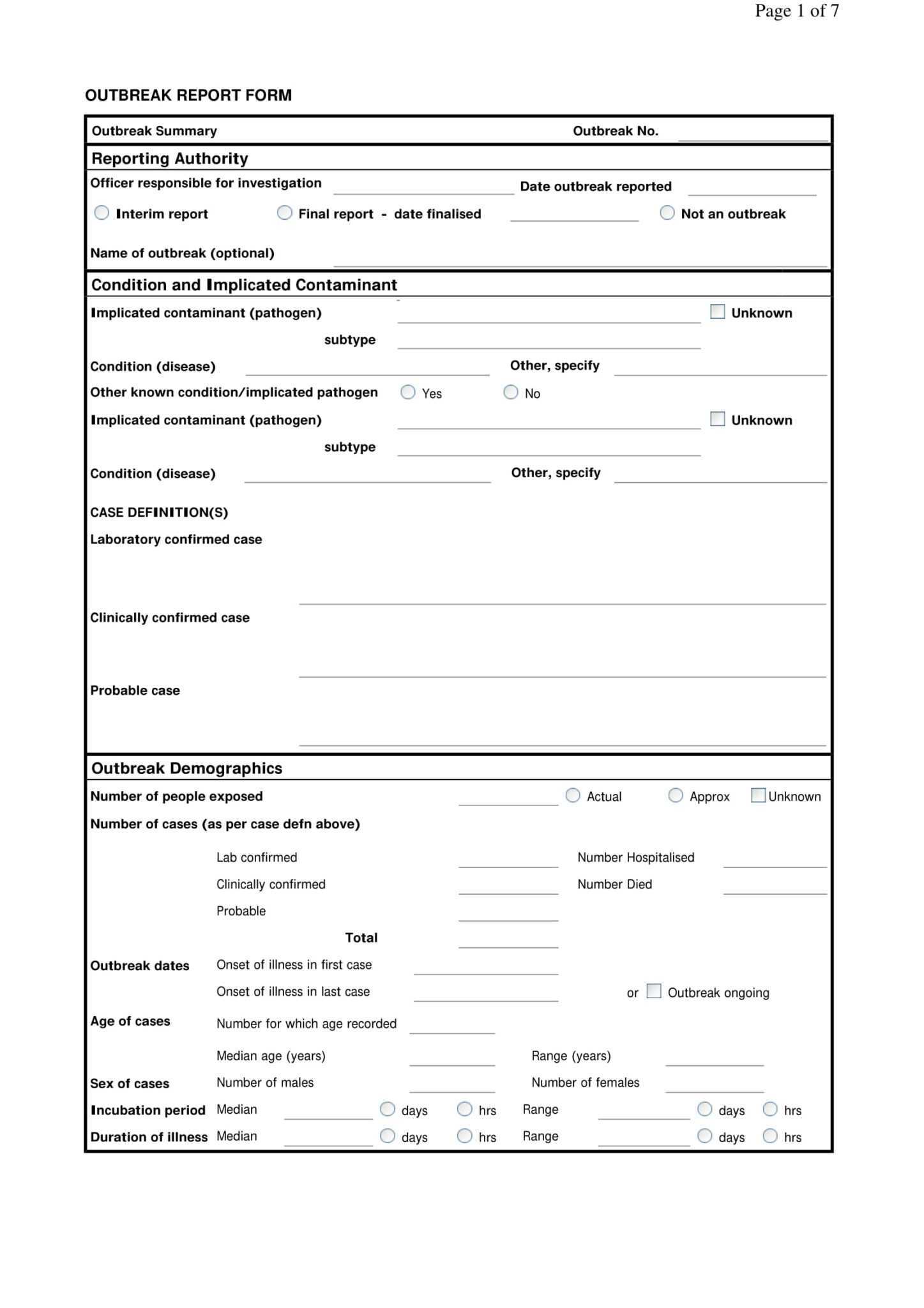 FREE 10+ Case Report Forms in PDF MS Word With Case Report Form ...