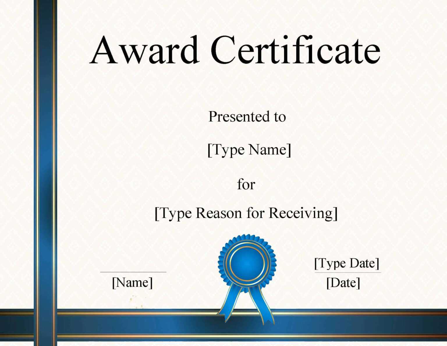 FREE Certificate Template Word Instant Download Inside Superlative ...