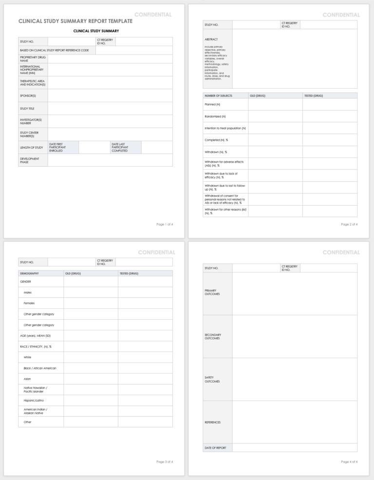 Free Clinical Trial Templates Smartsheet Intended For Monitoring Report ...