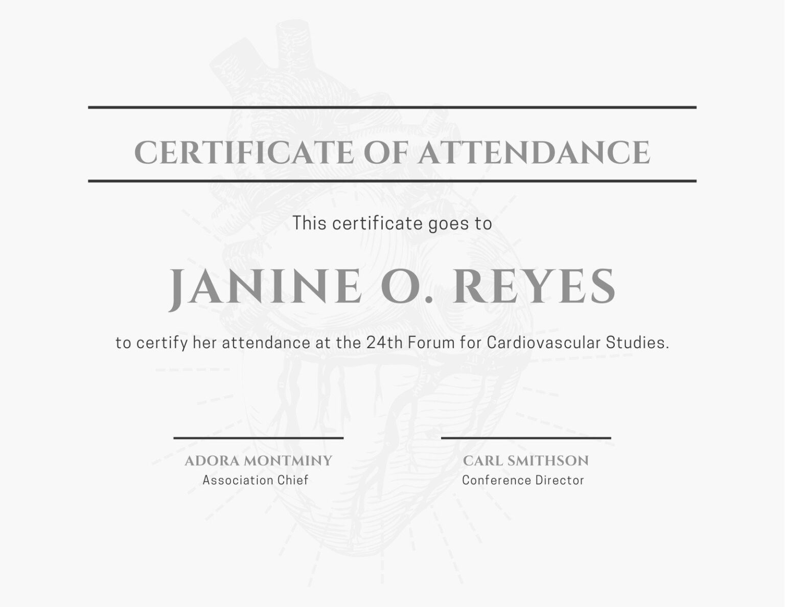 Free Custom Printable Attendance Certificate Templates Canva With Certificate Of Attendance 7088
