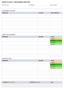 Free Daily Progress Report Templates Smartsheet In Testing Daily Status ...