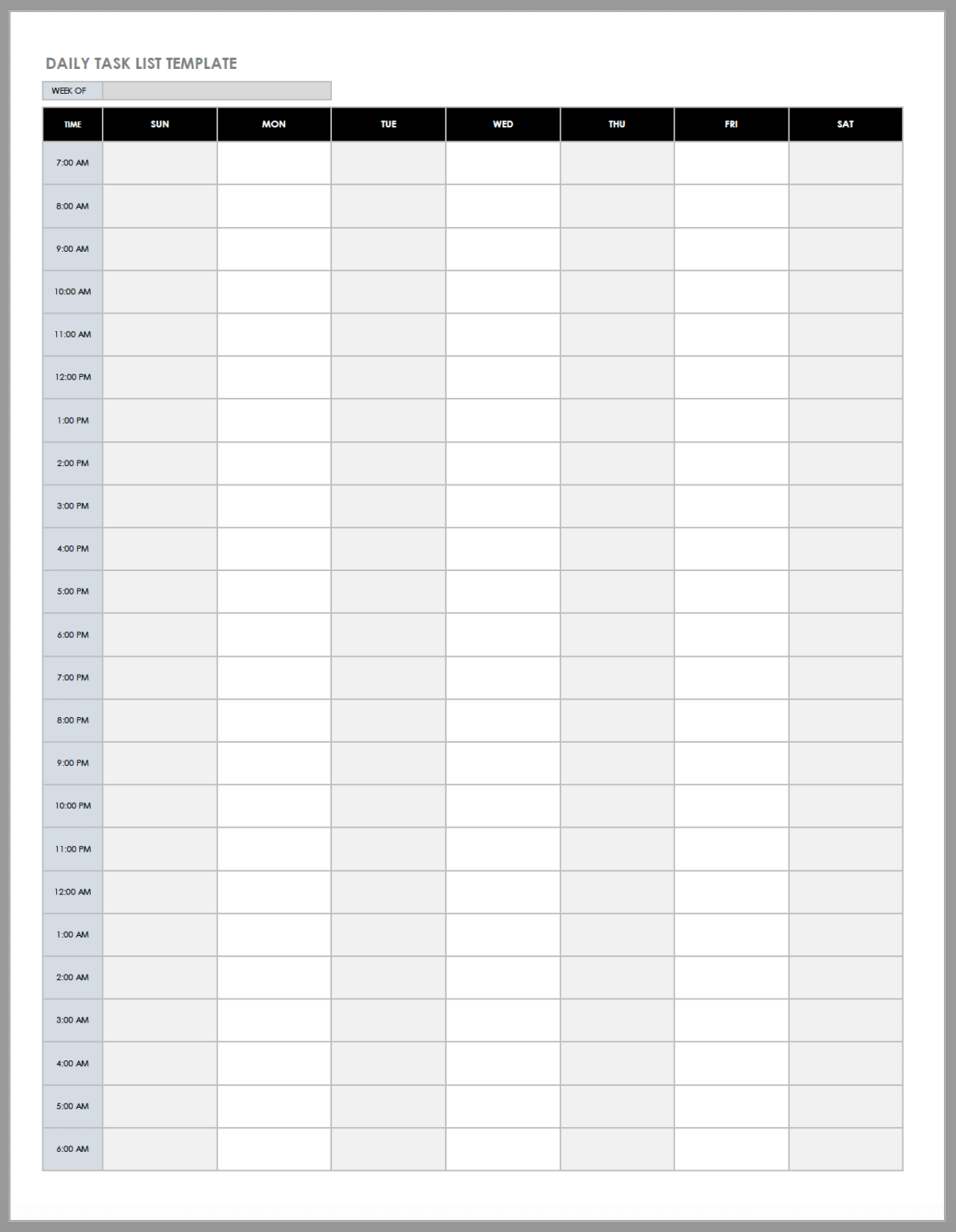 free-daily-work-schedule-templates-smartsheet-inside-printable-blank