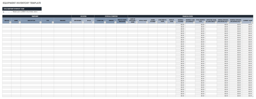 Stock Report Template Excel