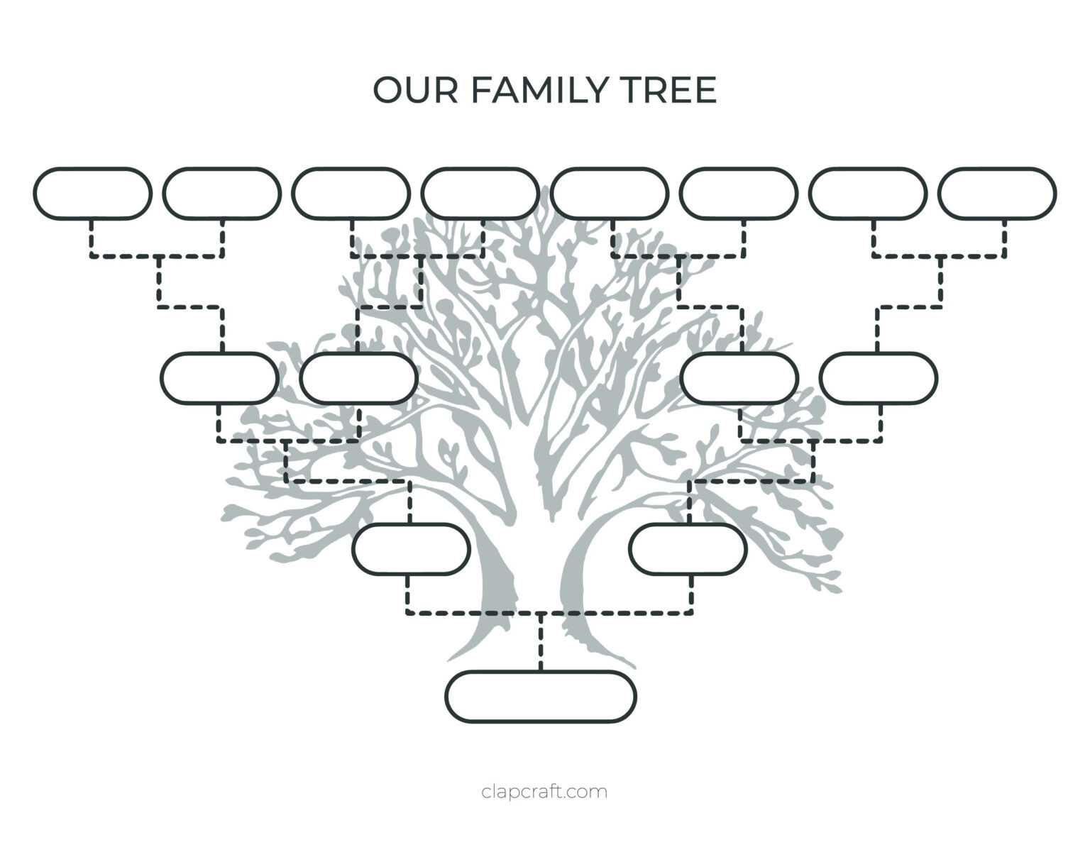 Free Family Tree Templates And Charts — ClapCraft Within Fill In The ...