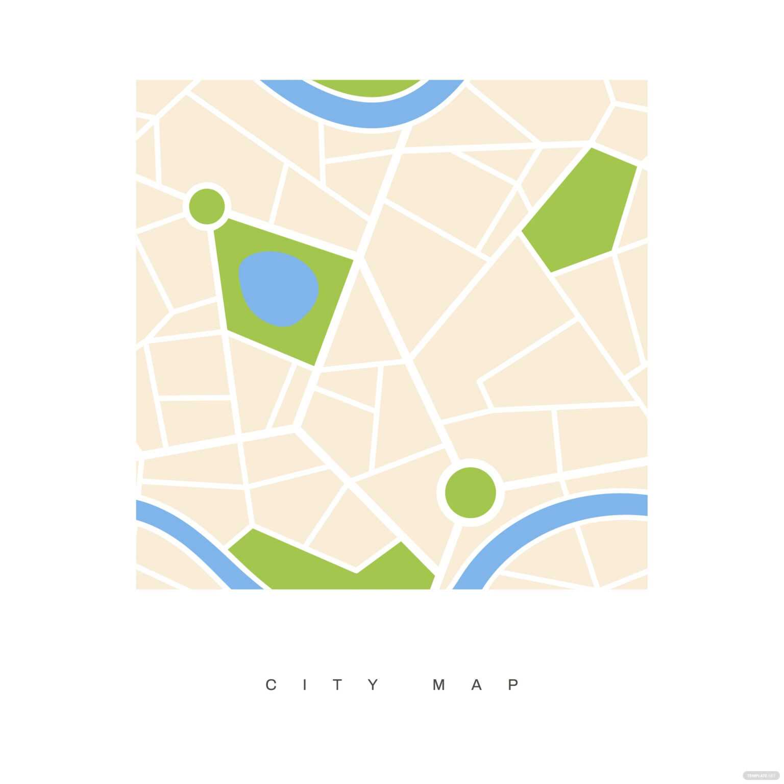 Blank City Map Template