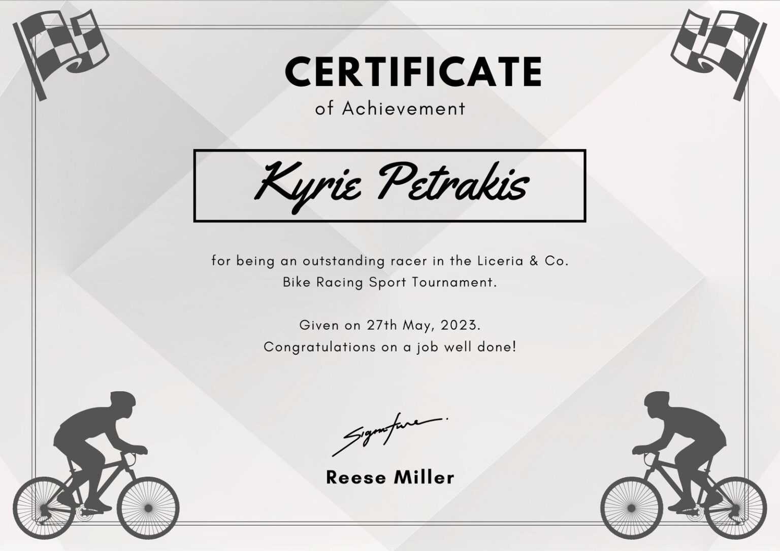 Free printable, customizable sport certificate templates Canva With ...