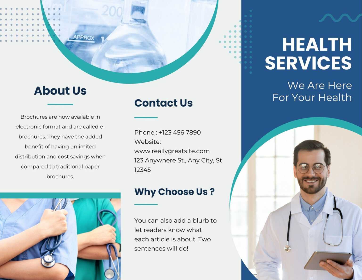 Free, Printable Professional Medical Brochure Templates Canva ...