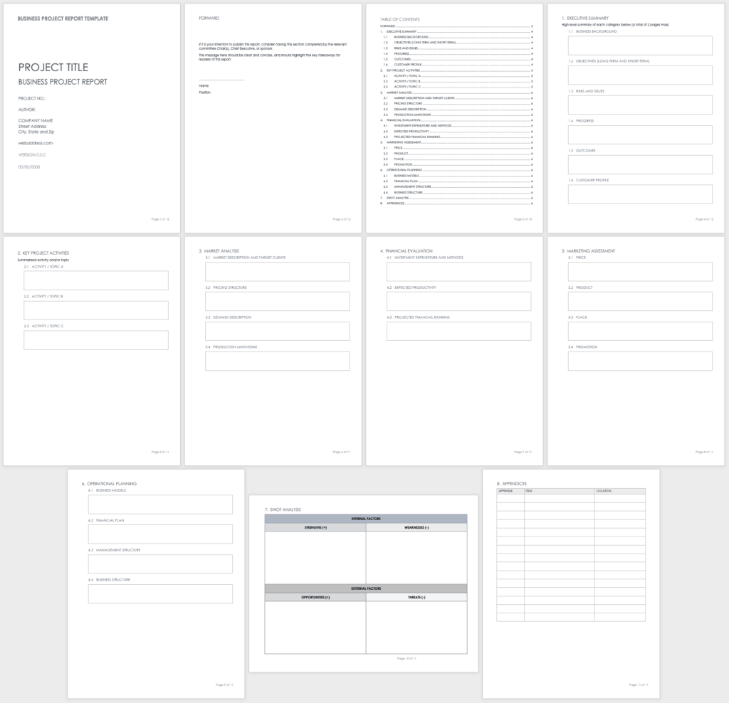 Free Project Report Templates Smartsheet In Project Analysis Report 