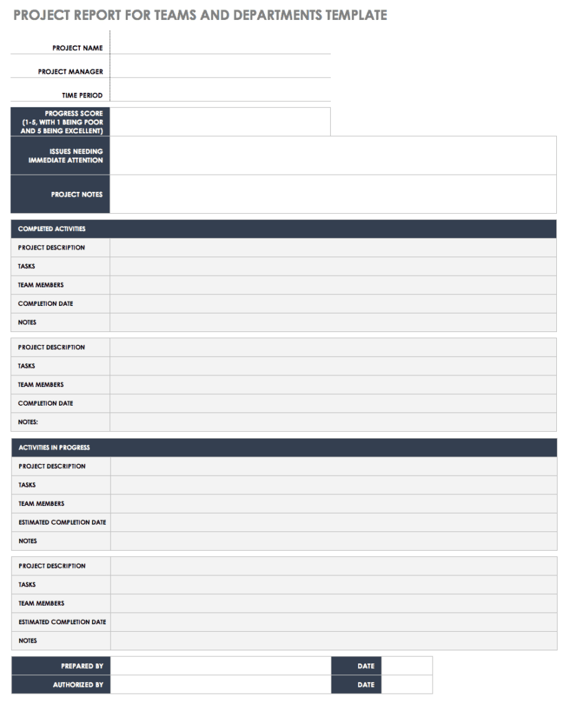 Free Project Report Templates Smartsheet Inside Simple Project Report ...