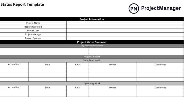 Project Status Report Template Word 2010