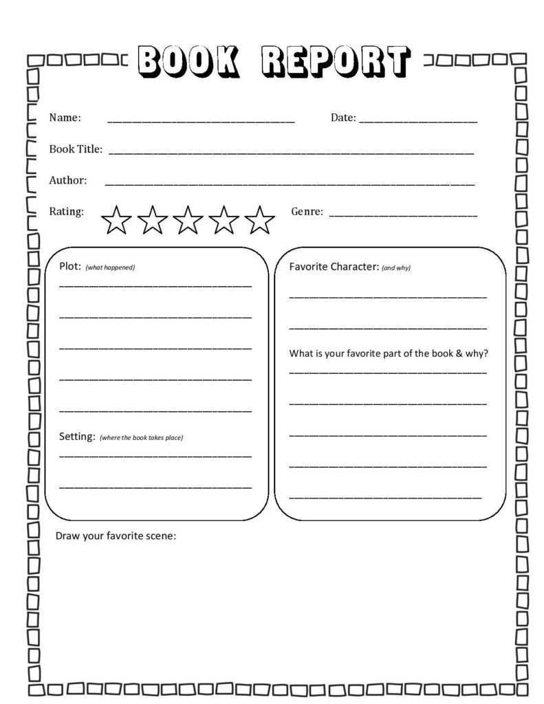 FREE Simple Book Report Template – 10 Homeschool 10 Me In 6Th Grade ...