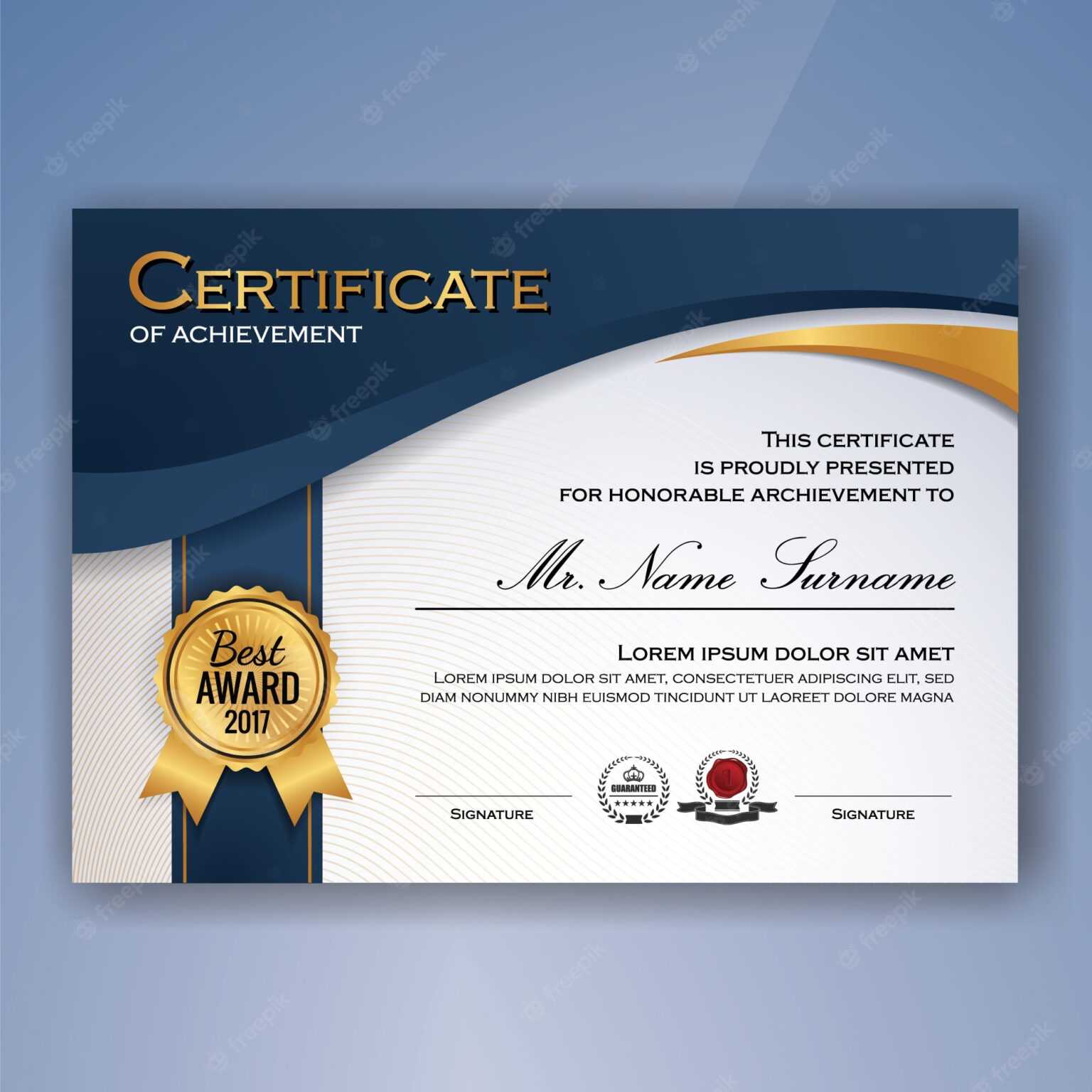 Certificate Of Attainment Template – Rebeccachulew.com