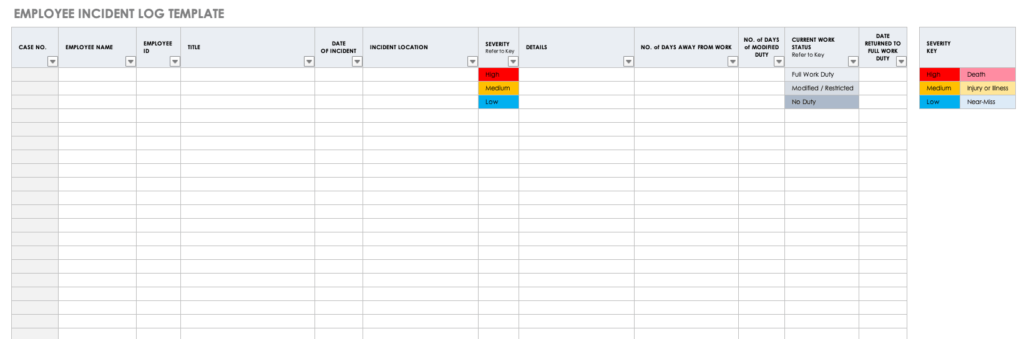 Free Workplace Accident Report Templates Smartsheet Throughout Incident ...