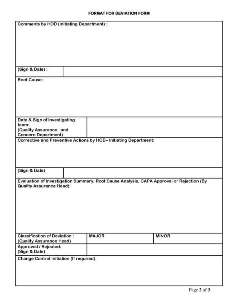 Handling of Deviation – SOP – PharmaBlog Throughout Deviation Report ...