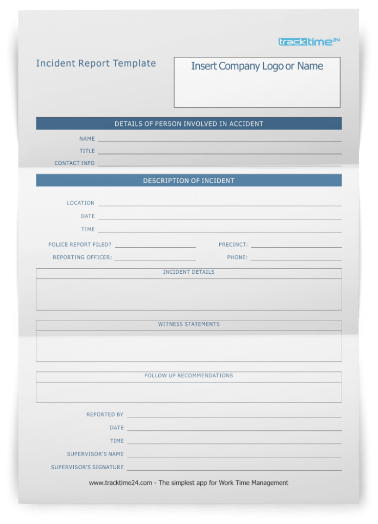 Improve After Incidents With This Incident Report Template TrackTime10 ...