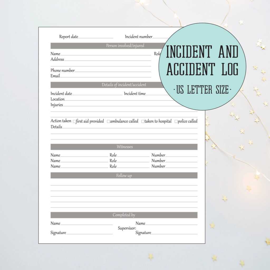 First Aid Incident Report Form Template – Rebeccachulew.com