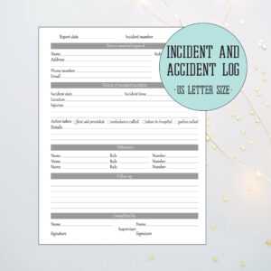 First Aid Incident Report Form Template – Rebeccachulew.com